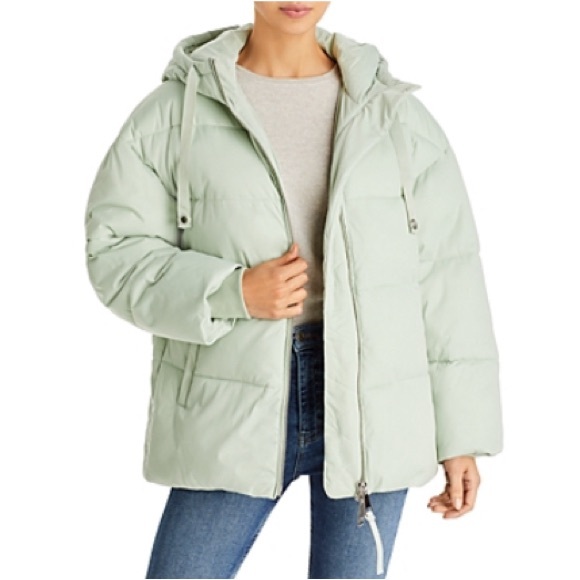AQUA Hooded Puffer Coat in Sage Green, Size XS New w/Tag $198 (SOLD OUT) - Picture 1 of 7